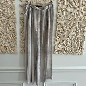 Zara Beige and Gray Patterned pants